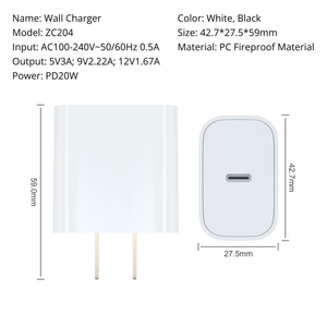 Cargador Rápido PD de 20W con USB-C, Adaptador de Corriente para iPhone 15 <span class=keywords><strong>14</strong></span> 13 12, Alta Calidad, <span class=keywords><strong>Precio</strong></span> Más Bajo, Entrega Rápida, Enchufe de Pared - Product Image 5
