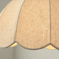 Lustre suspendu moderne en fer et tissu, abat-jour festonné vintage, pour salon, chambre, îlot de cuisine