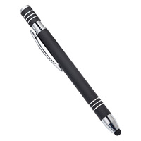 Pulpen Touch-Screen Spray-Glue Logo Kustom Grosir Model Promosi Stylus Kapasitif Tombol Tekan Bodi Aluminium