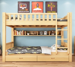 Letti a Castello per Camera da Letto con Struttura in Legno Massello Tectonic e Ringhiera Orizzontale per Unità di Dormitorio Funzionale a Due Piani per Scuole - Product Image 6