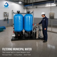 Filtre à Coque de Noyer pour Réservoir sous Pression, Matériel de Préfiltration pour Usine de Traitement d'Eau Industrielle
