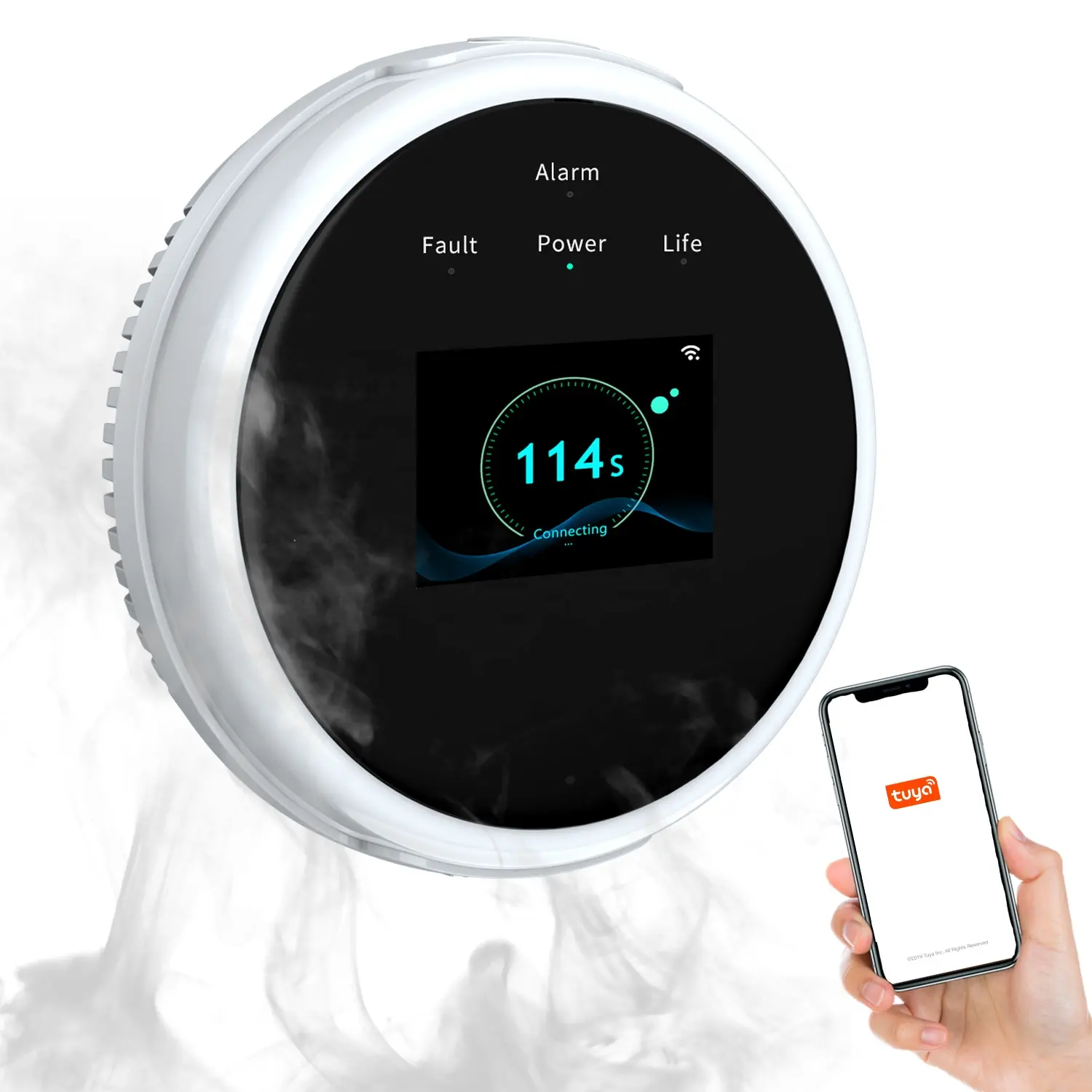 Tuya Smart Life-Detector de fugas de Gas, alarma con Sensor de 80dB, alarma en el sitio, detección de gas Natural (CH4), LPG, WiFi, precio de fabricante