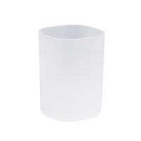 Hengyao porte-stylo enfichable Oblique rond Transparent, boîte à crayons en plastique Simple multifonctionnelle pour papeterie d'étudiant