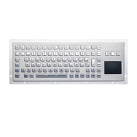 Teclado Industrial Metálico Sellado Anticorrosión con Diseño OEM Personalizable, Panel Táctil Integrado, Interfaz USB, Certificado CE/FCC
