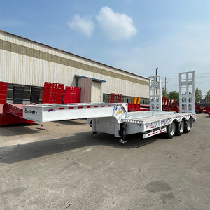 Semirremolque de plataforma baja extensible de 3 ejes y 40 toneladas AoHeng, de acero, 13x3x1.65m para África - Product Image 5