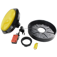 Bouton à bord droit plat de 100MM Interrupteur à bouton extra large à réinitialisation automatique avec bouton lumineux multicolore