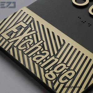 Plaque de signalisation ADA personnalisée en acrylique avec numéros braille, plaque de porte en acier inoxydable gravée, numéros de chambre et d'appartement en braille - Product Image 4