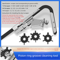 Kit d'outils professionnel pour l'extraction des segments de piston, compresseur, nettoyeur de carbone, kit de réparation moteur avec étui de rangement rigide