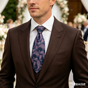 Cravate Classique de 7 cm pour Homme, Accessoire de Costume et de Mariage, Couleur Vin - Product Image 3