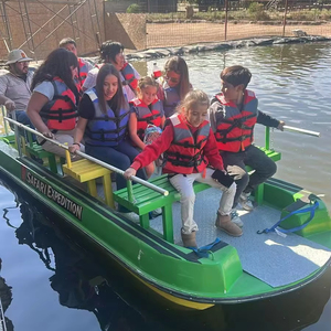 Barco Eléctrico Ecológico para 10 Personas, Motor de 1.2kw, <span class=keywords><strong>4</strong></span> Baterías, Asientos de Acero Inoxidable y Fibra de Vidrio de 12 mm, Alquiler de Barcos, Transporte, Paseo - Product Image 1