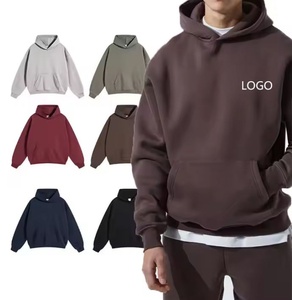 400GSM High Quality Plain Knitted Polyester‑Cotton Windproof Sublimated <b>Pullover</b> Hoodie Custom Logo Sweatshirt - Product Image 1