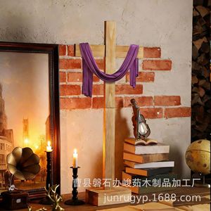 Cruz de Madera, Decoración de Pascua, Adorno 3D, Decoración Interior para Iglesia, Boda - Product Image 3