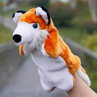 Usine figurines d'animaux en peluche jouets en peluche renard corbeau famille jeux parent-enfant jouets pour enfants personnalisé en peluche jouets de marionnettes à main
