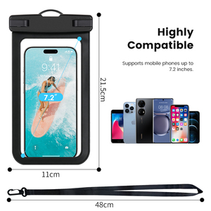 Étui étanche grand format 7 pouces pour <span class=keywords><strong>iPhone</strong></span> 17 Pro Max avec sac étanche sous-marin et pochette transparente en PVC compatible Face ID - Product Image 2