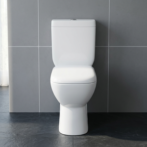 โถสุขภัณฑ์เซรามิคทรงกลมแบบสองชิ้น ระบบชำระล้างแบบ Wash Down และ Dual Flush ดีไซน์หรูหรา - Product Image 6