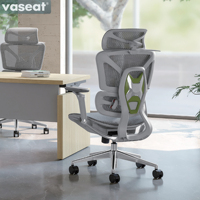 Chaise de bureau pivotante ergonomique réglable E3-GH - Design moderne pour les espaces de travail d'entreprise et l'utilisation commerciale