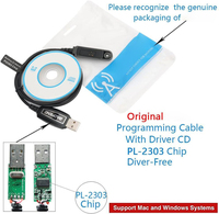 Cable de Programación USB para Walkie Talkie Analógico Baofeng UV9R Pro Plus A58 9700, Línea de Datos para Radio Intercomunicador con Software de Controlador en CD