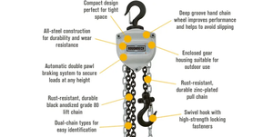 Sistema de <span class=keywords><strong>Poleas</strong></span> para Elevación en Construcción, Polipasto de Cadena de <span class=keywords><strong>Segunda</strong></span> <span class=keywords><strong>Mano</strong></span> de 10/20 pies (3/6 m), 0.5t-20t, para Fábrica/Almacén - Product Image 3