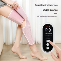 Masseur de jambes électrique à compression d'air avec chaleur, masseur de genoux, enveloppement complet du mollet et de la cuisse, appareil de physiothérapie