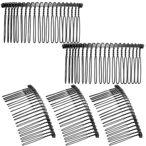 Vente en gros <span class=keywords><strong>de</strong></span> haute qualité 10 15 <span class=keywords><strong>et</strong></span> 20 30 dents fil torsadé argent or peigne à cheveux <span class=keywords><strong>de</strong></span> <span class=keywords><strong>mariée</strong></span> en métal personnalisé pour voiles <span class=keywords><strong>de</strong></span> mariage - Product Image 2