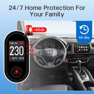 Analizadores de Gas para coche enchufables 3 en 1 Sensor de temperatura y humedad de monóxido de carbono Alarma de CO Yhcmeter Alarma de sonido de pantalla de 2,0" - Product Image 4