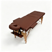 Lit de massage pliable en bois de haute qualité à 3 sections, idéal pour la thérapie et le massage tout en utilisant votre téléphone portable