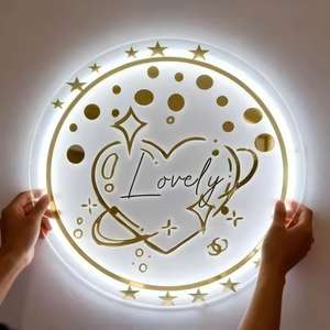 Enseigne lumineuse LED personnalisée pour salon de coiffure, enseigne en acrylique rétroéclairée, enseigne au néon pour salon de coiffure, dropshipping - Product Image 5