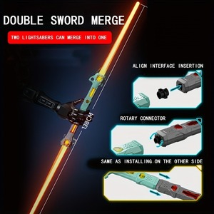 Sable de Luz Retráctil con Rotación de Dedos, Espada Láser con Sonido Luminoso, Force FX FOC Blaster, Juguete de Batalla de Cosplay para Niños - Product Image 6