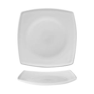 Piatto Quadrato in Vetro Bianco <span class=keywords><strong>Bormioli</strong></span> <span class=keywords><strong>Rocco</strong></span> Eclissi 26,6 x 26,6 cm per Ristoranti e Hotel, Forniture all'Ingrosso per Tavola - Product Image 1