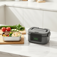2026 Neues Design Tragbare Kabellose Elektrische Speisenwärmer-Lunchbox 1,6L Batteriebetrieben 80W Schnellheizung für Outdoor-Camping