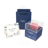 Boîte à fleurs pour la Saint-Valentin LOGO personnalisé estampage à chaud dans une variété de couleurs en option boîte d'emballage de bijoux en acrylique pour savon fleur