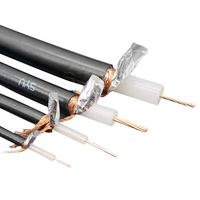 Cable Coaxial RG6/U para CCTV, Doble Blindaje, 75 Ohm, 18AWG, Conductor de Cobre Desnudo CCS, Revestimiento de PVC, para Cámara y Satélite
