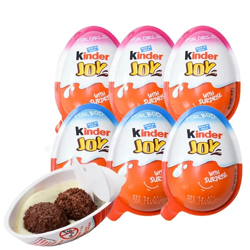 Vente chaude 20g Surprise Joy Collations exotiques aux œufs en chocolat solide avec jouet pour enfants