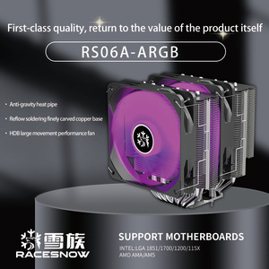 Enfriador de CPU de Doble Torre ZeroMaster, Nuevo Estilo, 6 Tubos de Calor, Ventilador para Juegos y Oficina, Compatible con Refrigeración ARGB LED - Product Image 4