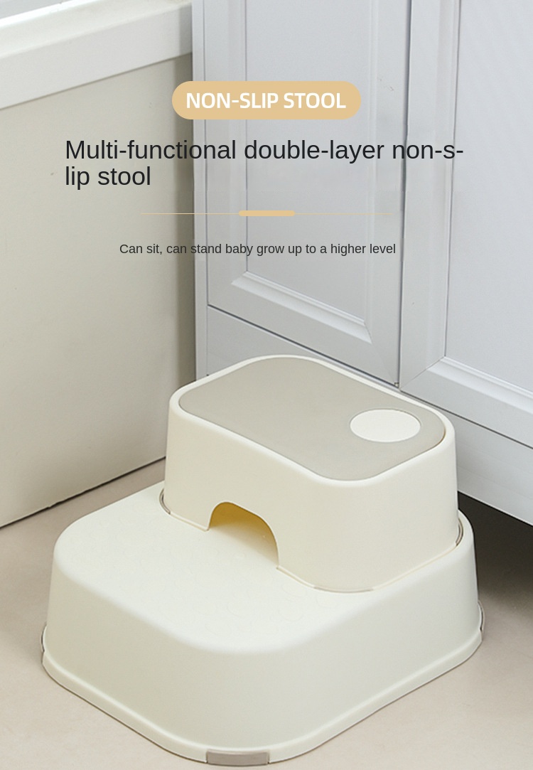 Children's removable non-slip stool [nordic gray]]