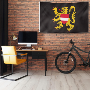 Drapeau de la province du <span class=keywords><strong>Brabant</strong></span> <span class=keywords><strong>flamand</strong></span> 3x5 pieds, bannière en polyester double face, impression vive et œillets en laiton pour affichage intérieur et extérieur - Product Image 4