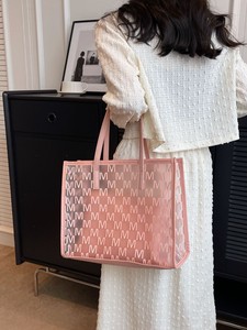 Borsa Tote Trasparente alla Moda per Estate e Autunno, con Ricami, in PVC, Portatile, Ideale per il Pendolarismo - Product Image 6