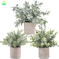 3 Pak Bunga Hias Kertas Buatan Pot Mini 25X19X9Cm Dekorasi Rumah Dalam Ruangan untuk Balkon Dapur Kamar Mandi Kantor