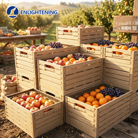 Caisse pliable en plastique PP robuste, empilable, panier en maille pliable pour le stockage des légumes frais, des fruits, de l'agriculture et des fermes