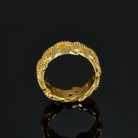 Bagues pour hommes personnalisées, délicates, de créateur, en moissanite VVS1 GRA, à motif d'épine, en argent 925 plaqué or, chaîne cubaine large, bijoux fins unisexes