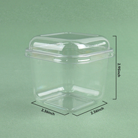 Vente directe d'usine de gobelets à dessert carrés transparents jetables en PP/PE, diamètre 90 mm, 200 ml