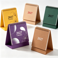Kalender Meja Kertas Cetak Kustom Langsung dari Pabrik 2027 Desain Mini Lucu Perencana Bulanan untuk Hadiah Sekolah Anak