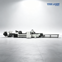 Machine de découpe laser à fibre G7 à alimentation par bobine 1,5KW-6KW, découpeuse laser CNC pour tôles métalliques avec système de déroulage et de nivellement