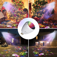 Lampe de projection flocon de neige de Noël E27 LED RGB pour fêtes, Halloween, utilisation sur scène, IP44 110-265V