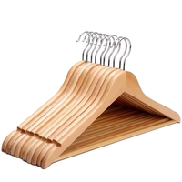 Cintres en bois massif de qualité supérieure avec logo personnalisé, robustes, vente en gros, faible MOQ, pour vêtements
