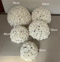 Boule de fleurs de luxe pour décoration de mariage, roses artificielles en soie réalistes, Saint-Valentin, baby shower, remise de diplôme, Halloween, célébrations