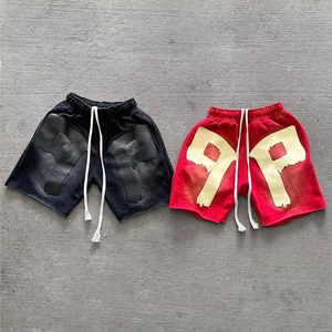 Chất Lượng Cao Màn Hình In Axit Rửa Zip up Áo Và Quần Short Thiết Lập Tùy Chỉnh Nặng 100% Cotton Pháp Terry Mặt Trời Faded Áo - Product Image 5