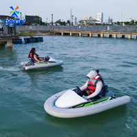 Équipement d'amusement aquatique commercial, kart aquatique gonflable pour une personne, bateau électrique, mini jet ski portable