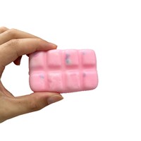Jouet Squishy Barre de Chocolat Coque Croustillante Extérieur Croquant Intérieur Doux Fausse Barre de Chocolat Jouet Anti-Stress à Presser