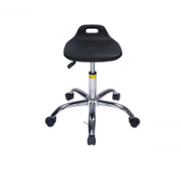 Chaise antistatique mobile de haute qualité avec accoudoir chaise Esd de laboratoire de salle blanche en mousse Pu noire